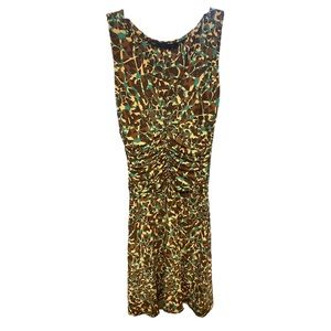 BCBGMaxAzria Ruched Animal Print Dress | Women's Size S